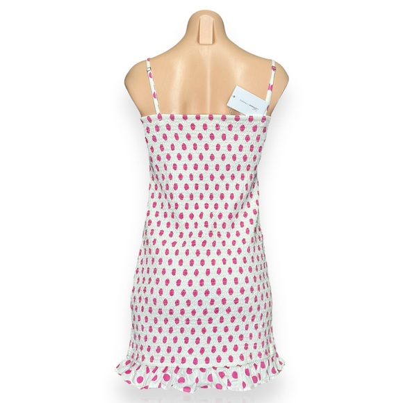 LOVERS + FRIENDS Burson Polka Dot Mini Dress - Pink/White - Picture 3 of 6